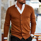 Cardigan masculino de malha confortável em várias cores