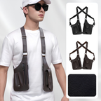Bolsa tiracolo masculina antifurto com fechos ocultos e fecho magnético
