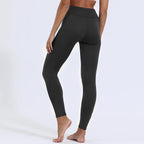 Leggings térmicas forradas para mulher cintura alta opacas para inverno