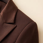 Fato feminino 2 peças blazer e calça elegante para escritório, conjunto profissional