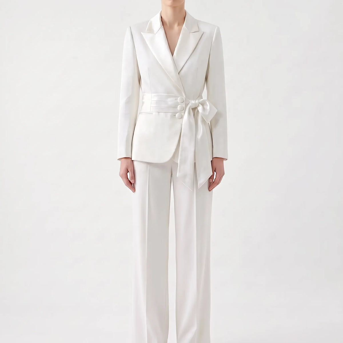 Fato feminino 2 peças blazer e calça elegante para escritório, conjunto profissional