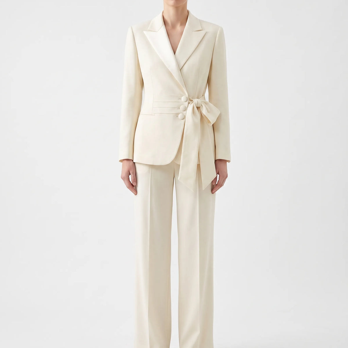 Fato feminino 2 peças blazer e calça elegante para escritório, conjunto profissional