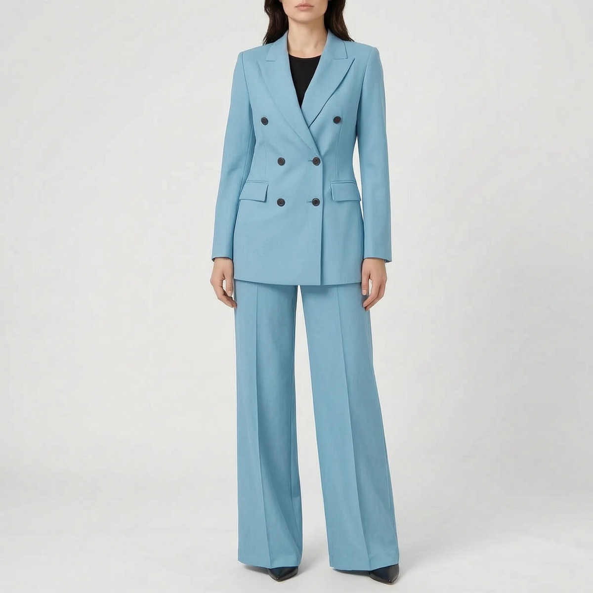 Fato de senhora 2 peças conjunto executivo blazer e calça formal