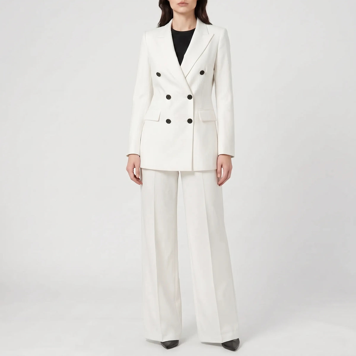Fato de senhora 2 peças conjunto executivo blazer e calça formal