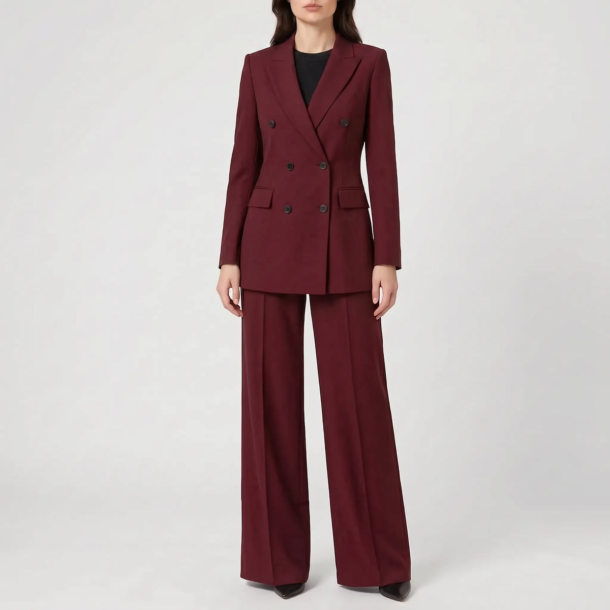 Fato de senhora 2 peças conjunto executivo blazer e calça formal