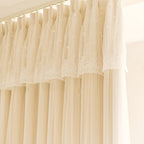 Cortinas blackout estilo princesa francês para quarto e sala, 2 peças com ganchos e argolas