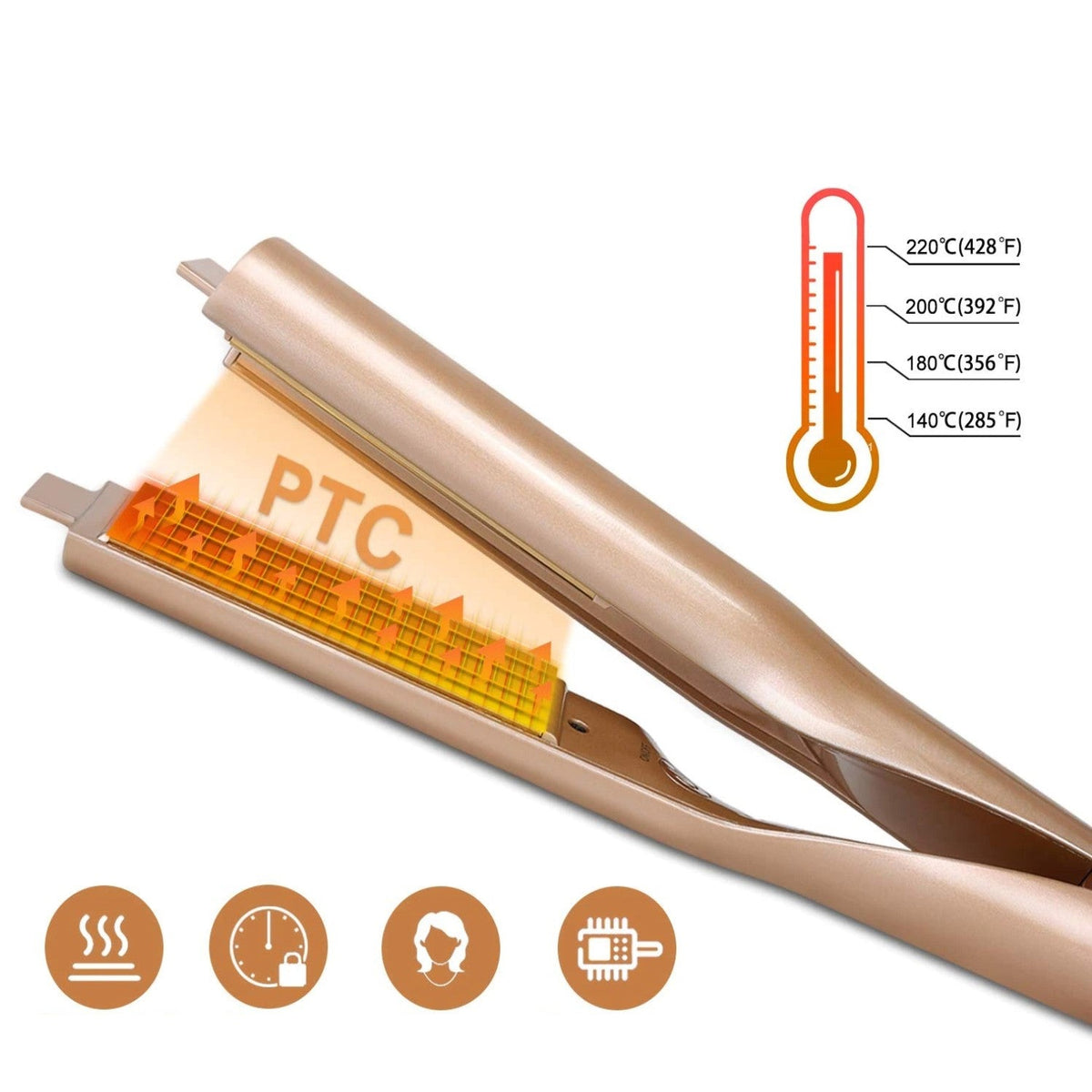 Modelador de cabelo 2 em 1 prancha e cachos com aquecimento 30 segundos e 4 temperaturas