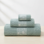 Conjunto de toalhas 3 peças algodão ringspun, design italiano, macio e absorvente