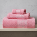 Conjunto de toalhas 3 peças algodão ringspun, design italiano, macio e absorvente
