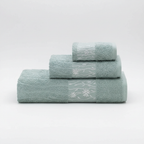 Conjunto de toalhas 3 peças algodão ringspun, design italiano, macio e absorvente