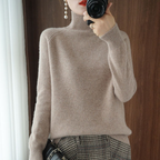 Camisola de gola alta mulher inverno manga comprida