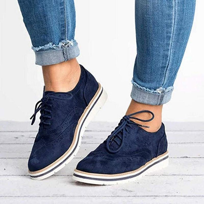 Sapatilhas femininas com atacadores design casual versátil
