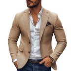 Blazer masculino slim fit dois botões com lapela clássica