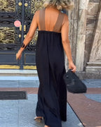 Vestido maxi decote cruzado costas abertas feminino elegante para ocasião especial
