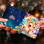 Kit de pintura diamante DIY com 12 cartões de Natal e aniversário, designs de boneco de neve e rena