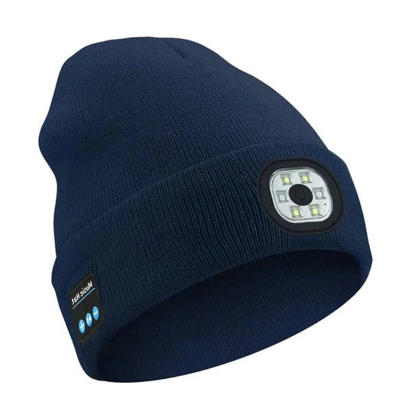 Gorro Bluetooth LED 3 em 1 unissex com luz e altifalante integrado
