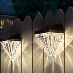Candeeiro solar de parede LED preto geométrico à prova de água para exterior, conjunto de 2