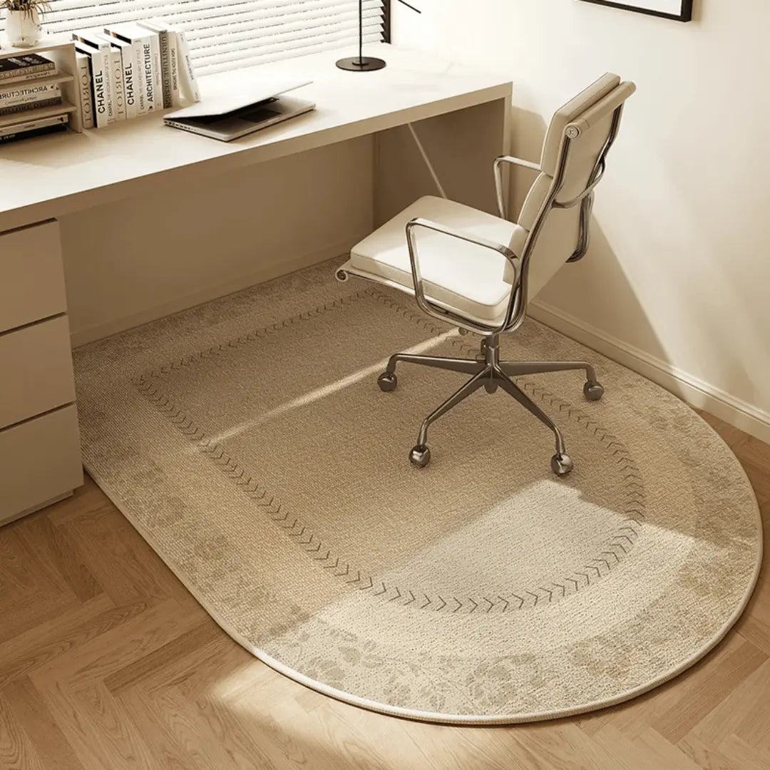 Tapete para cadeira de escritório antiderrapante com proteção de piso em poliéster, design geométrico