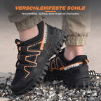 Sapatos de segurança com biqueira de aço leves e antiderrapantes, proteção anti-esmagamento e sola Kevlar
