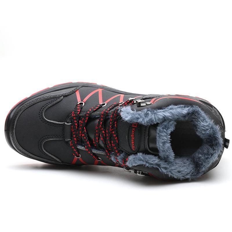 Sapatos de segurança biqueira de aço impermeável antiderrapante para inverno