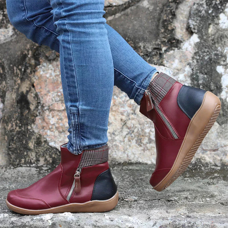 Botas ortopédicas impermeáveis com suporte de arco e sola antiderrapante