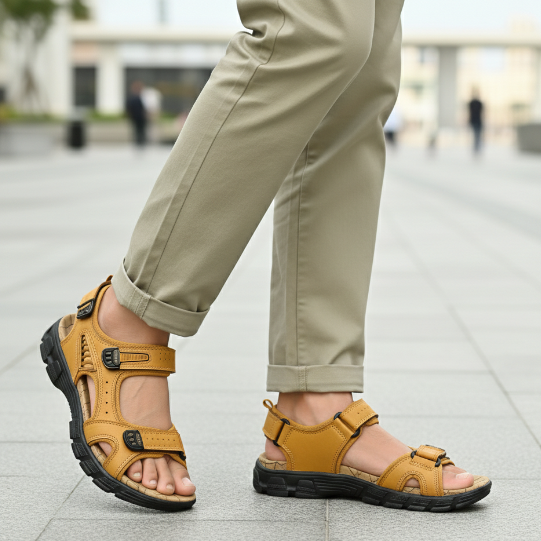 Avalon - Homens Sandálias Ortopédicas - Palmilha Ergonômica