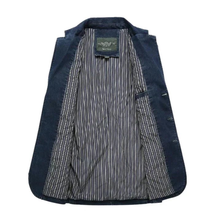 Blazer moderno casual para homem com lapela clássica e fecho de botões