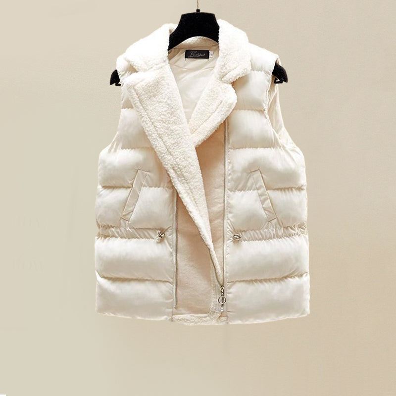 Conjunto inverno 3 peças mulher camisola calças colete acolchoado