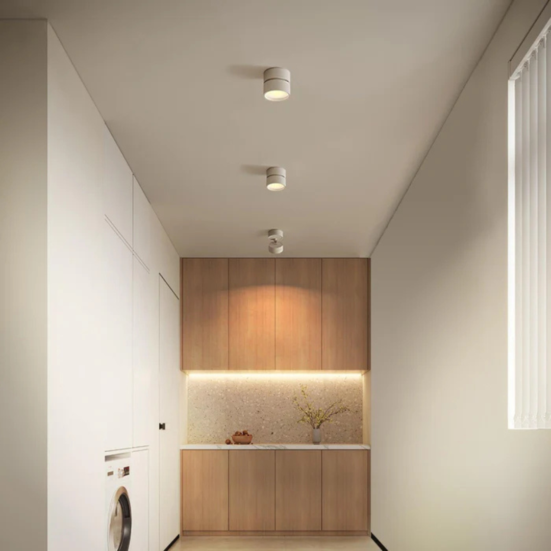 Candeeiro de teto LED regulável design minimalista em alumínio