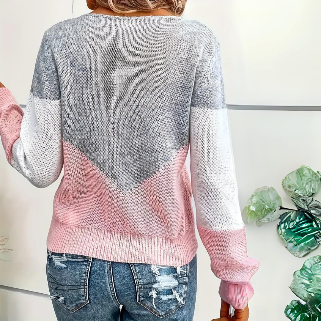 Camisola de malha folgada feminina casual corte solto