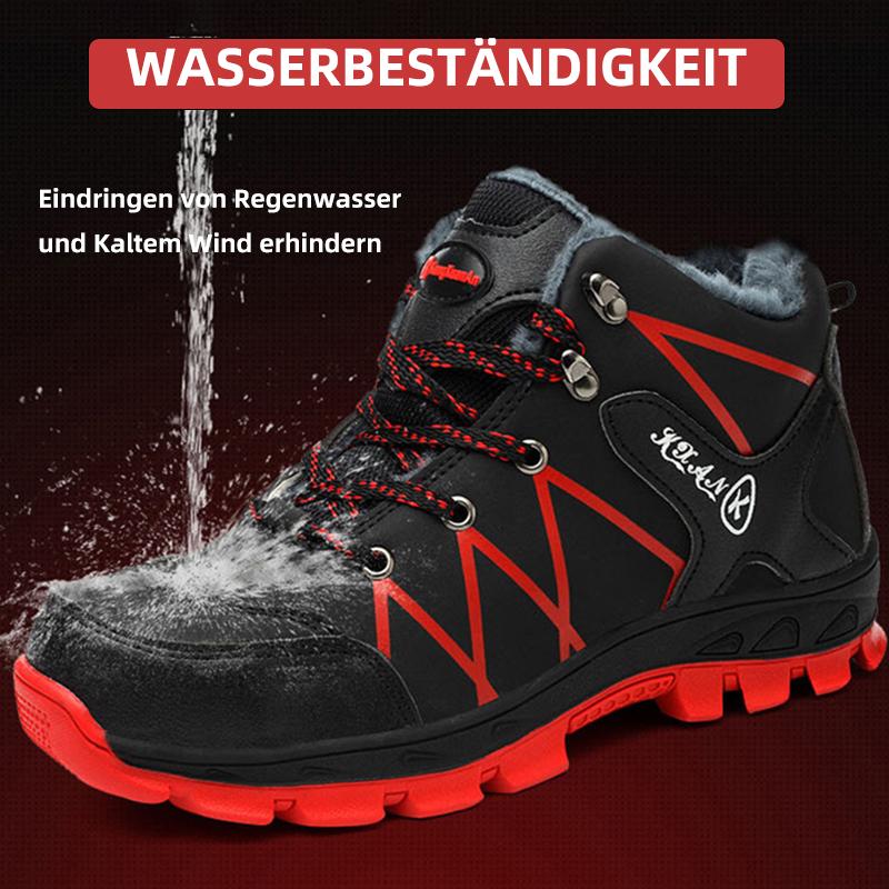 Sapatos de segurança biqueira de aço impermeável antiderrapante para inverno