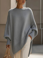 Camisola oversized feminina de corte amplo e visual elegante
