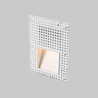 Luz de parede LED embutida com painel perfurado e sensor de movimento, 3W, para corredor e escadas