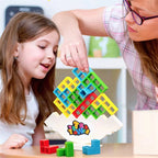 Torre de Equilíbrio Puzzle jogo de construção 3D com blocos coloridos para crianças