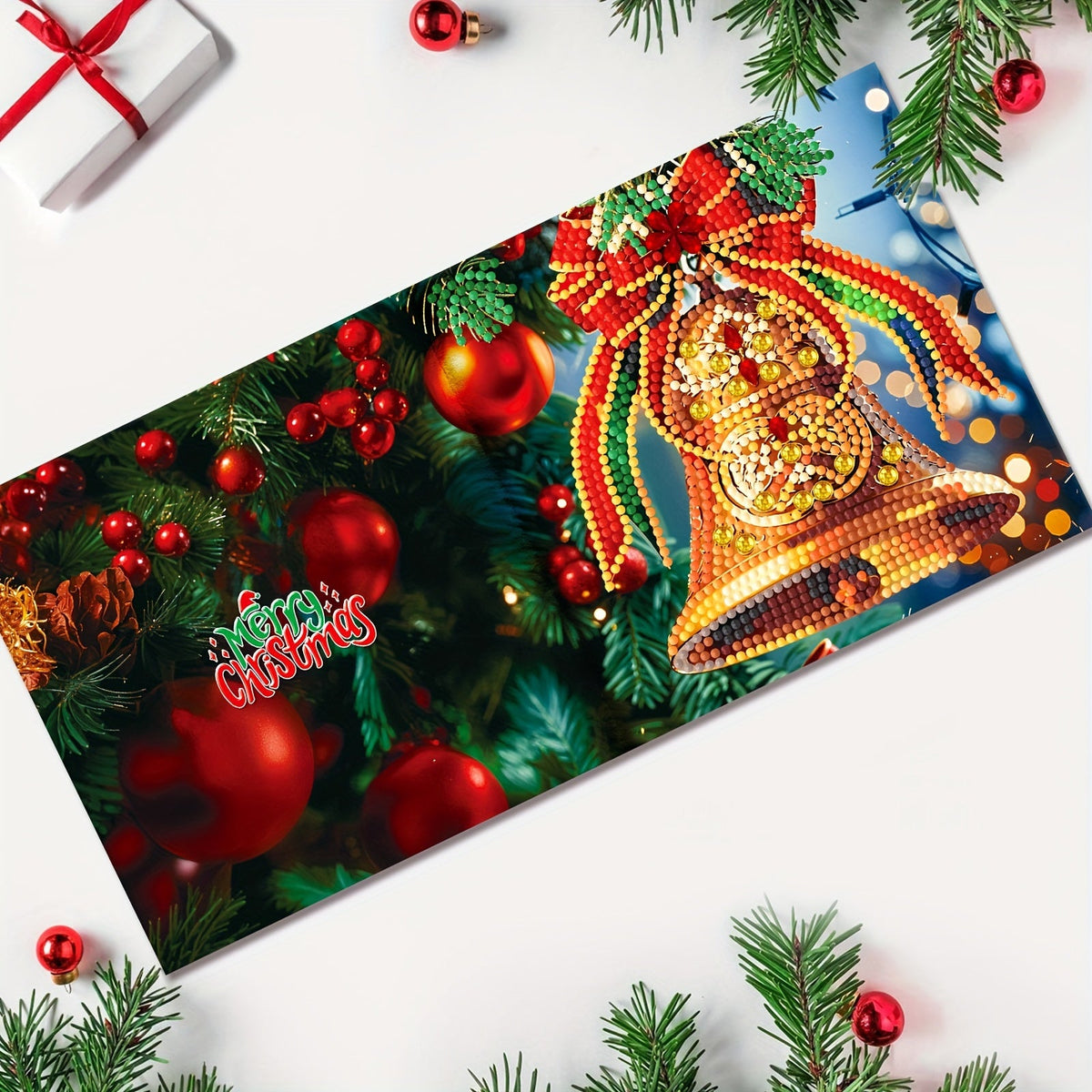 Kit de pintura diamante DIY com 12 cartões de Natal e aniversário, designs de boneco de neve e rena