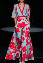 Vestido feminino elegante com mangas, corte lisonjeiro e tecido respirável