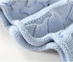 Camisola tricot cabo gola alta feminina corte relaxed