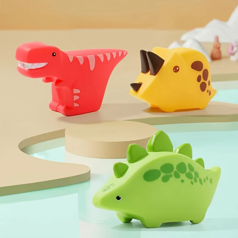 Brinquedos de banho dinossauro pistola de água, figuras PVC seguras para crianças