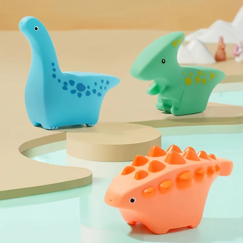 Brinquedos de banho dinossauro pistola de água, figuras PVC seguras para crianças