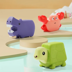 Brinquedos de banho dinossauro pistola de água, figuras PVC seguras para crianças