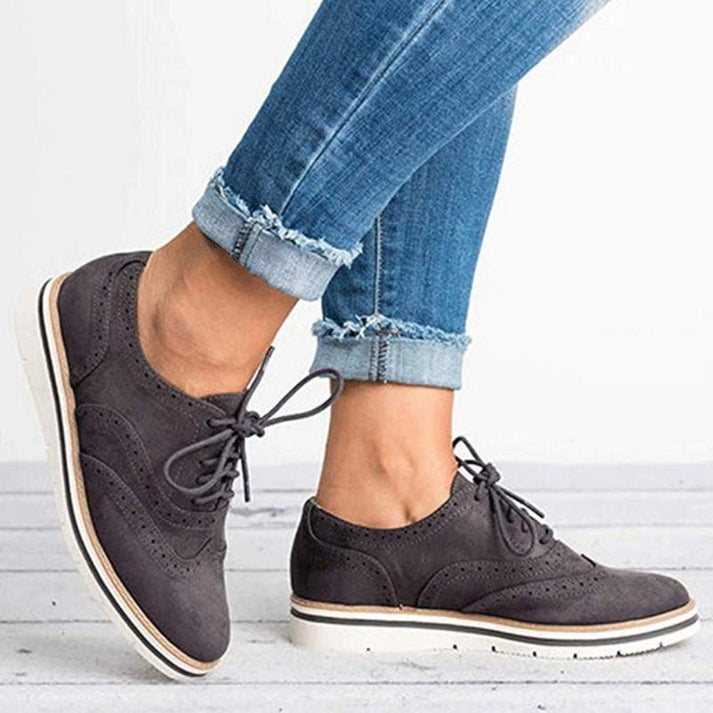 Sapatilhas femininas com atacadores design casual versátil