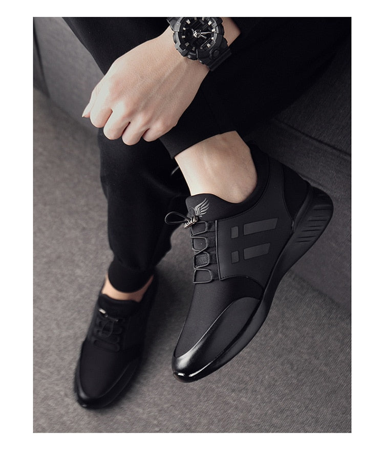 Sapatos ortopédicos masculinos de couro com suporte de arco e amortecimento em gel