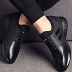 Sapatos ortopédicos masculinos de couro com suporte de arco e amortecimento em gel