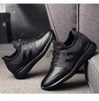 Sapatos ortopédicos masculinos de couro com suporte de arco e amortecimento em gel