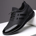 Sapatos ortopédicos masculinos de couro com suporte de arco e amortecimento em gel