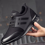 Sapatos ortopédicos masculinos de couro com suporte de arco e amortecimento em gel