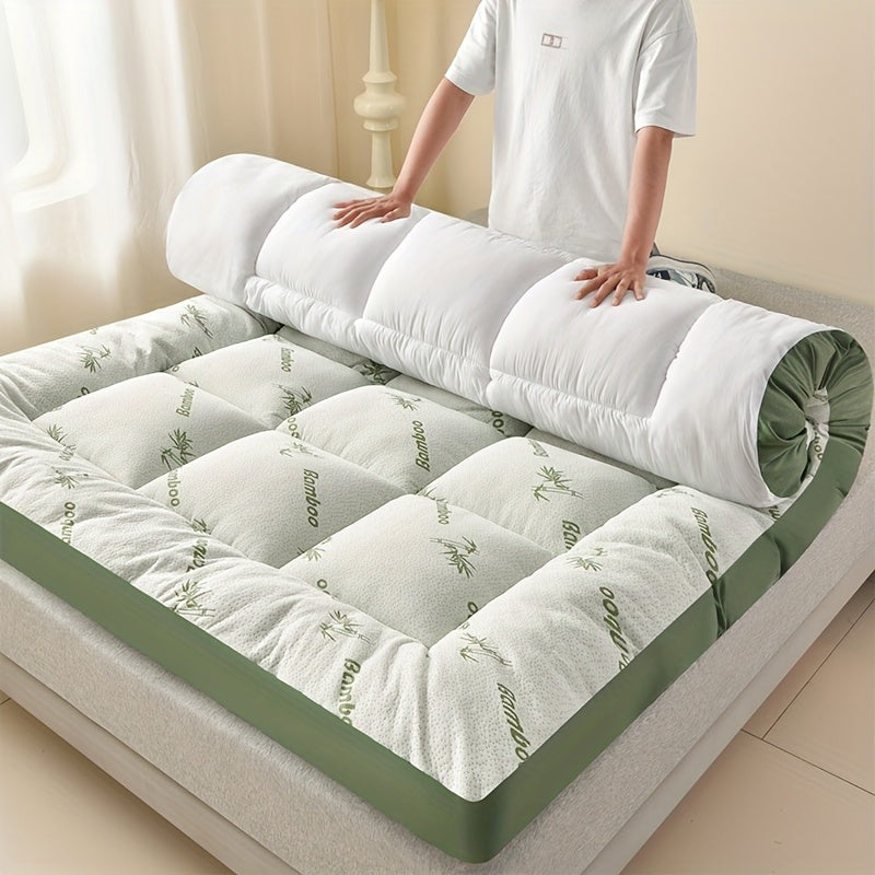 Topper de colchão king size bambu viscose com suporte lombar e efeito refrescante