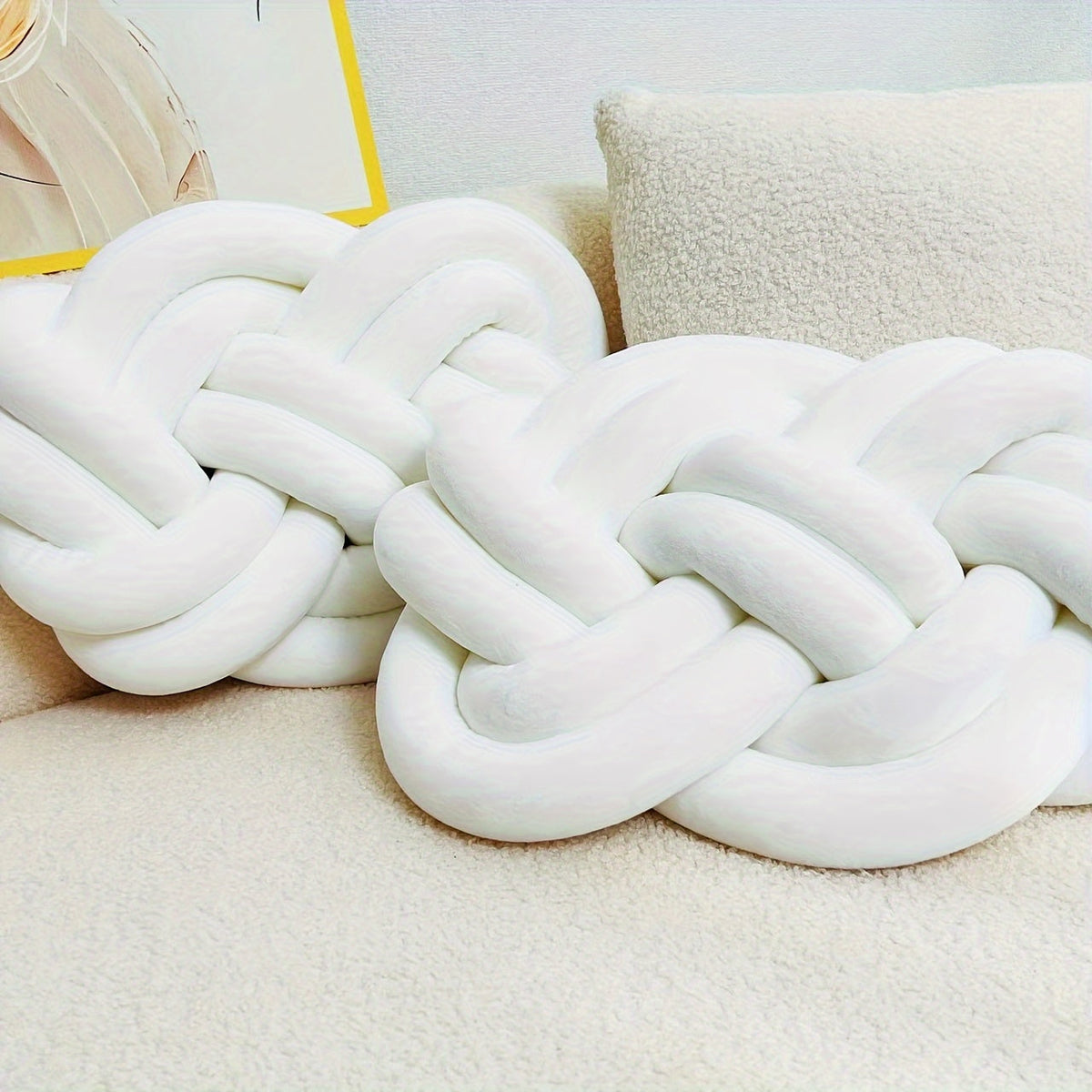 Almofadas decorativas de pelúcia macia, pack 2 unidades, design geométrico para sofá e cama