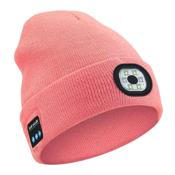 Gorro Bluetooth LED 3 em 1 unissex com luz e altifalante integrado