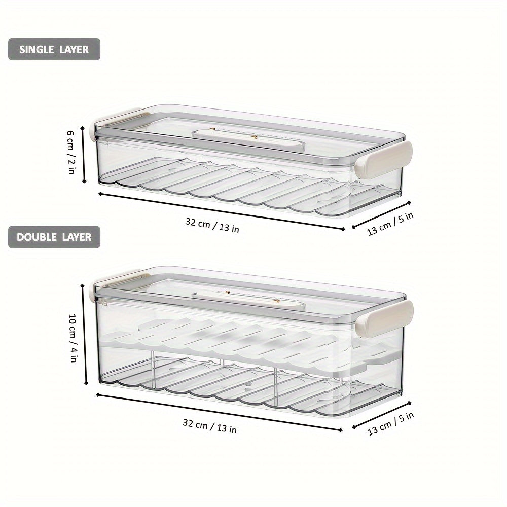 Caixa de armazenamento para frigorífico em PET alimentar, camada simples ou dupla